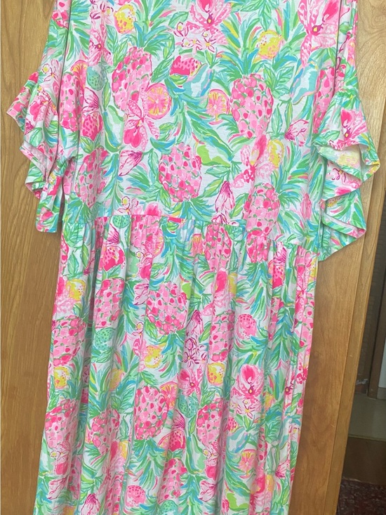 Lilly Pulitzer Dresses & Skirts - Lilly Pulitzer Pink, Green & Yellow Tropical Midi Dress
